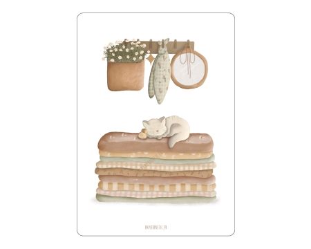 Carte Joyeux Anniversaire - Sieste sur les matelas