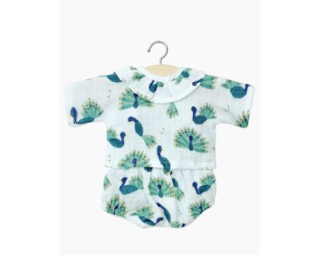 Ensemble Coline Baby Paon et son bloomer - poupée Babies Minikane