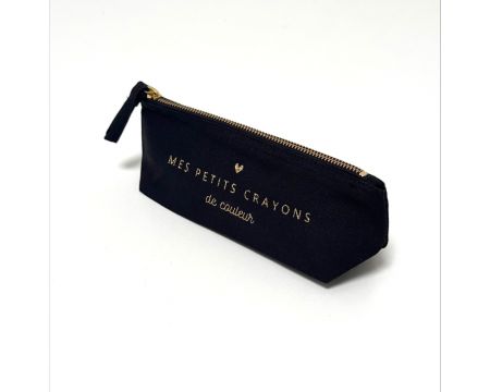 Petite Trousse noire Mes Petits Crayons De Couleur MARCEL&LILY