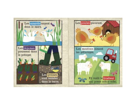 Petit journal en tissu Crinkly pour bébé - Animaux de la ferme