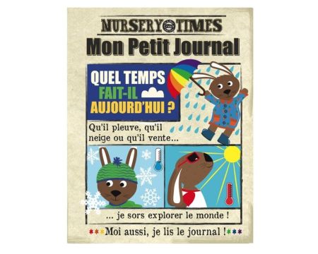 Petit journal en tissu Crinkly pour bébé - Quel temps fait-il aujourd'hui?