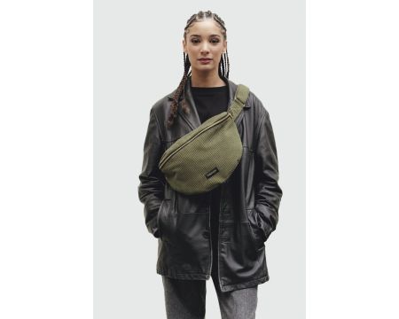 Sac Banane Custine XL en velours - Velvet kaki