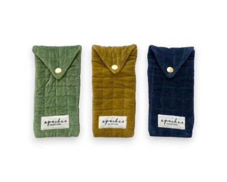 Pochette enveloppe Sunny Velours ocre