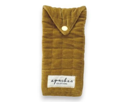 Pochette enveloppe Sunny Velours ocre