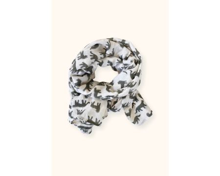 Foulard laine et coton Anisha Bengale Eucalyptus - APACHES