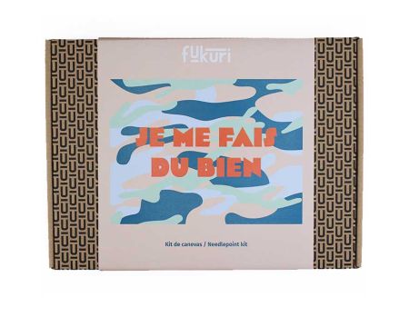 Kit Canevas complet FUKURI 40x50 cm - "Je me fais du bien" Camo