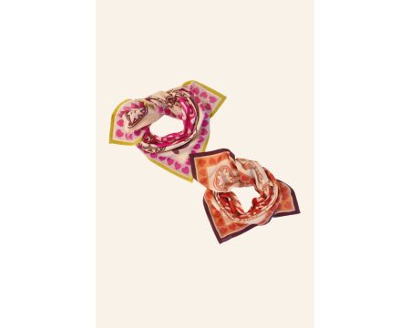Small Foulard Mamavida Mummy Fuchsia en voile de coton APACHES