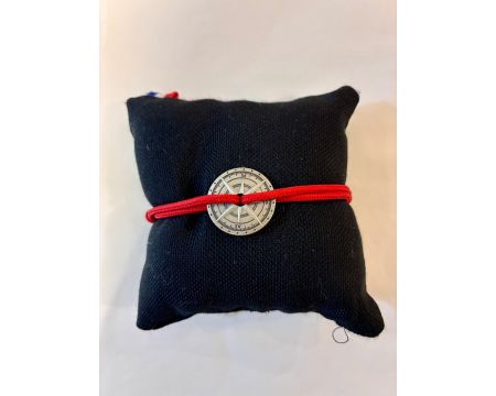 Bracelet argent vieilli - Rouge / Le Vent à la Française