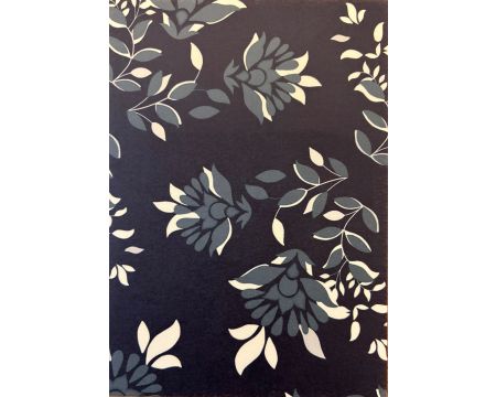 Carte Fleurs fond noir - Poussière des Rues