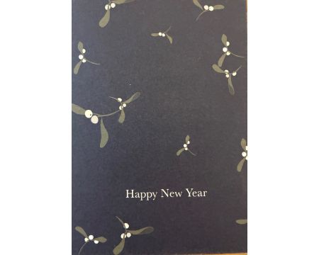 Carte Happy New Year noire - Poussière des Rues