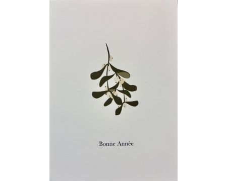 Carte Bonne Année gui - Poussière des Rues