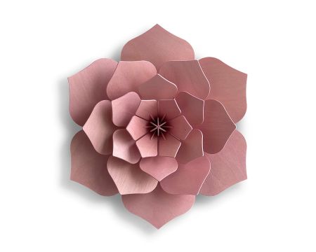 Fleur LOVI en bois, naturel, 3D à assembler