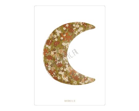 Carte - Lune papier vintage