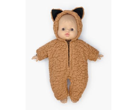 Babies – Combinaison Halloween en sherpa cassonade avec oreilles de chat