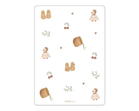 Carte - Naissance - canard ocre
