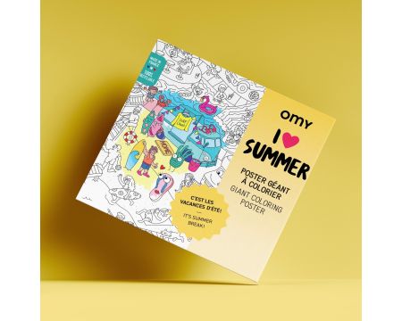 Poster géant à colorier - Love Summer OMY 
