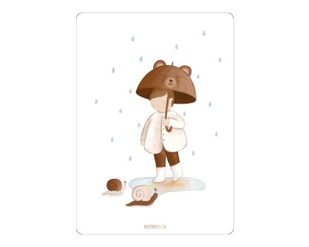 Carte - Le garçon et son parapluie