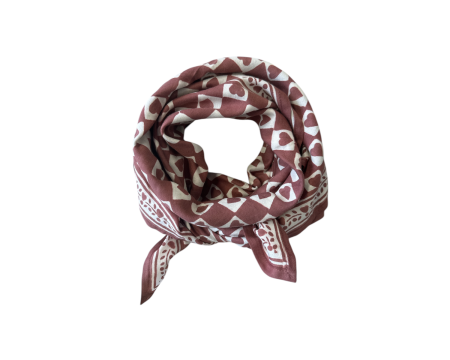 Foulard Adulte Coeur Prune - Maison Augustin