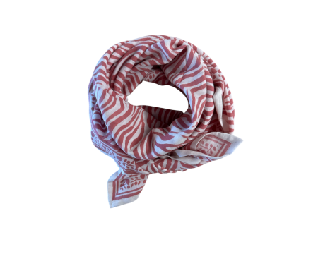 Petit foulard Zèbre rose - Maison Augustin