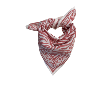 Petit foulard Zèbre rose - Maison Augustin