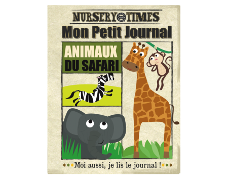 Petit journal en tissu Crinkly pour bébé - Animaux du safari