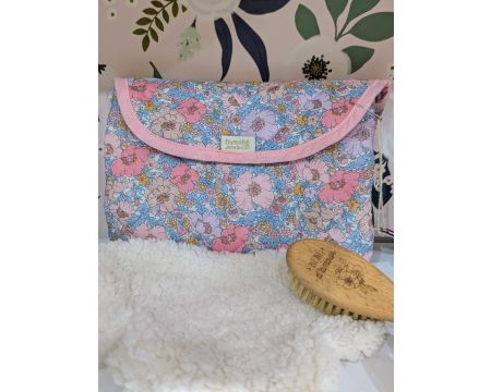Matelas à langer de voyage - Rose fleurs