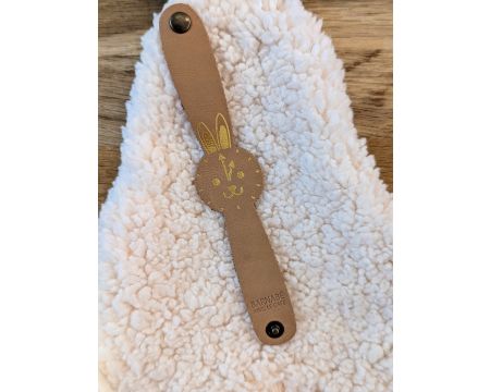 Montre en cuir lapin - camel