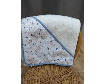 Cape de bain bleu étoilé BARNABE AIME LE CAFE