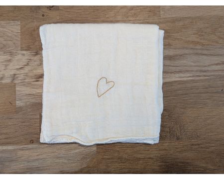 Lange écru coeur BARNABE AIME LE CAFE