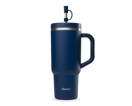 Travel cup isotherme inox matt 900 ml QWETCH - bleu nuit