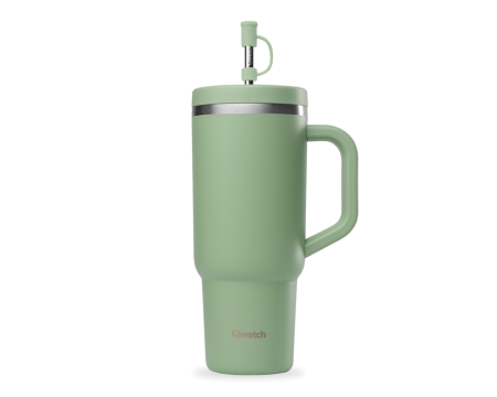 Travel cup isotherme inox matt 900 ml QWETCH - vert tilleul