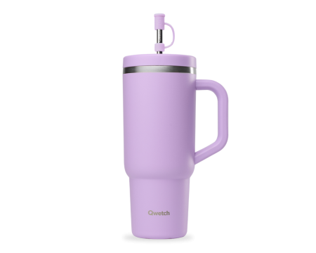 Travel cup isotherme inox matt 900 ml QWETCH - lavande