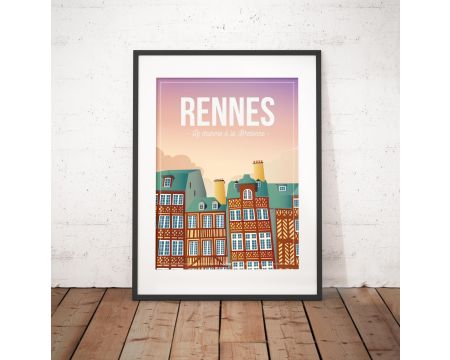 Affiche locale Wim' RENNES - Le charme à la Bretonne