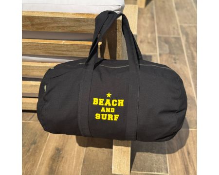 Sac polochon noir et jaune Beach and surf MARCEL&LILY