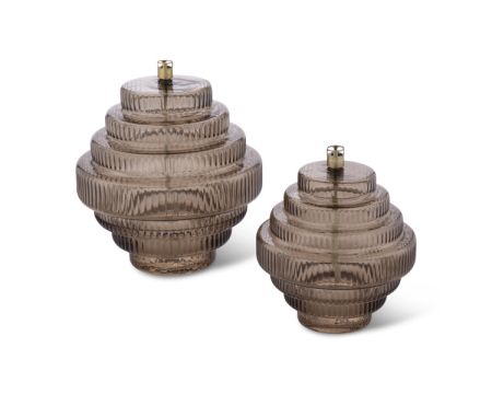 Lampe à huile Twin champagne - PERI DESIGN - taille M