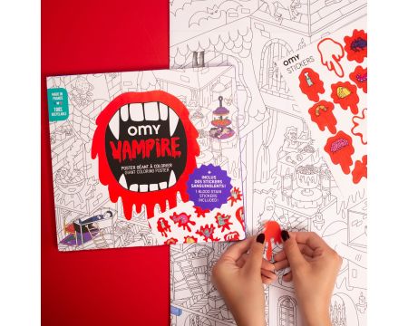 Poster géant à colorier - Vampire OMY