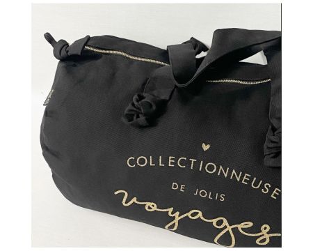 Sac polochon noir Collectionneuse De Jolis Voyages MARCEL&LILY